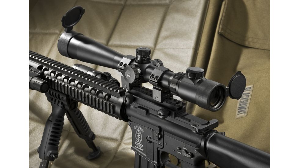 Barska SWAT 8-32x44 IR Tactical Rifle Scope w/ Mil-Dot Illuminated Reticle, Sunshade &amp; Rings