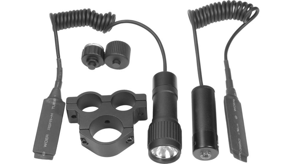 Barska Tactical Red Laser 19mm Sight w/ Flashlight &amp; Mount, Black AU11005