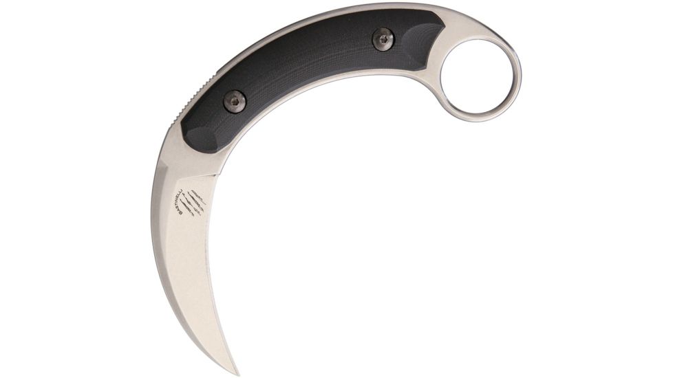 Bastinelli Creations Kalinou Karambit Stonewash Fixed Blade Knife, 2.625in, Stonewash, Black, G10 Handle BASKSW