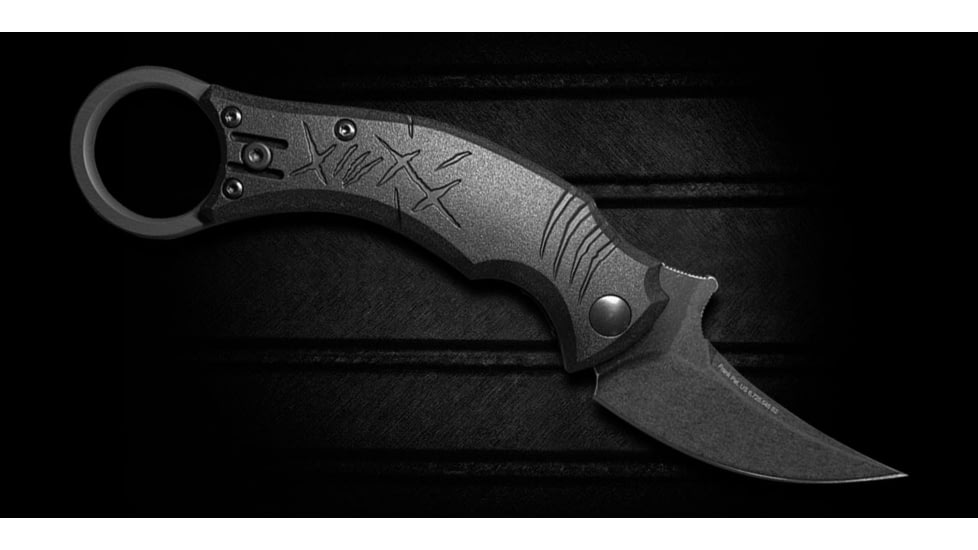 Bastinelli Creations Mako Folder Folding Knife,2.75in,D2 Tool Steel,Standard Edge, Black Stonewash,Gray,G10 Handle, MAKOFDRKS