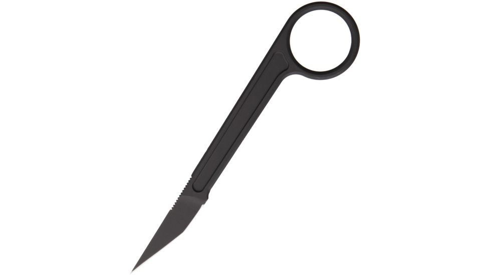 Bastinelli Creations Picoeur Black Cerakote Fixed Blade Knife, 1.625in, N690Co Steel, Standard Edge, Black Stainless Handle BAS14