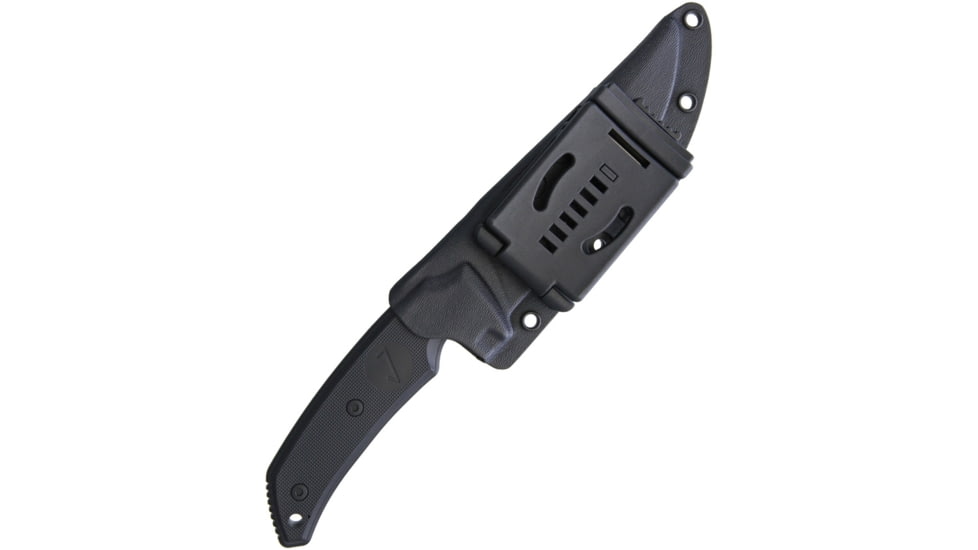 Bastinelli Creations PY Trainer Knife, 10.5in Overall, 5in Unsharpened Blunt Tip Blade, One Piece Polymer Construction, Black Kydex Sheath, PY TRAINER