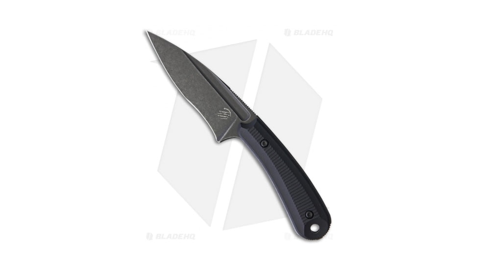 Bastinelli Creations SIN Fixed Blade Knife, 3.50in, Bohler N690 Stainless Steel, Drop Point Blade, G10 Black Handle, Black/Black, 7.25in, BHQ-88813