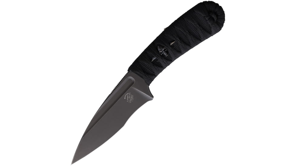 Bastinelli Creations Sin Fixed Blade Menuki Knife, WRAPPING + BRONZE MENUKI handle, SIN WRAP + BRONZE MENUKI