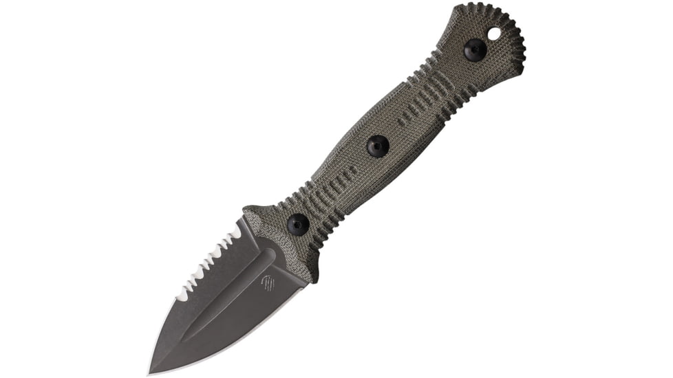 Bastinelli Creations Telum Fixed Blade Knife, Green Micarta handle, TELUM FIXED BLADE