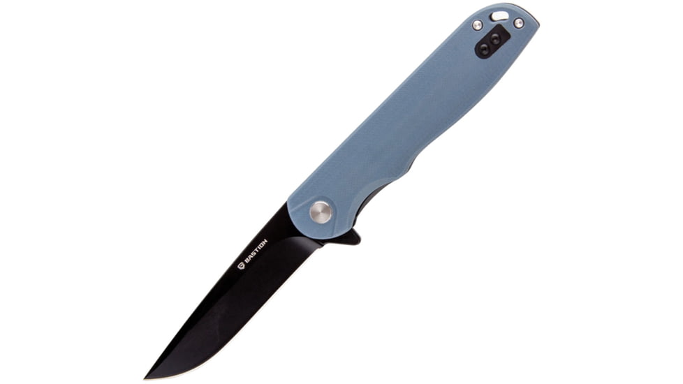 Bastion Craft Linerlock Wolf Gray Folding Knife, Bastion D2 Steel Blade Flipper Folder Pocket Knife G10 Scales - Craft, Black Blade/Wolf Grey Scales, Wolf gray, BSTN-CFTBLK-GRY
