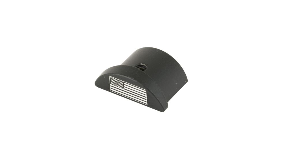 Bastion Glock 43 Flag Grip Plug, Black, BASGL-043GP-BW-USAFLG