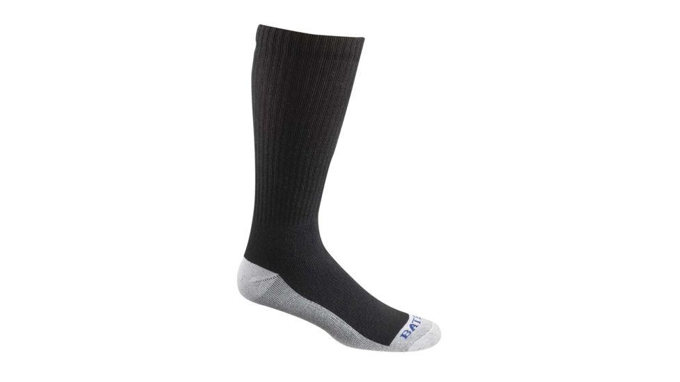 Bates Footwear Performance Uniform Mid Calf Socks, Black, Medium, Pack of 4 E11956870-001-M-Black