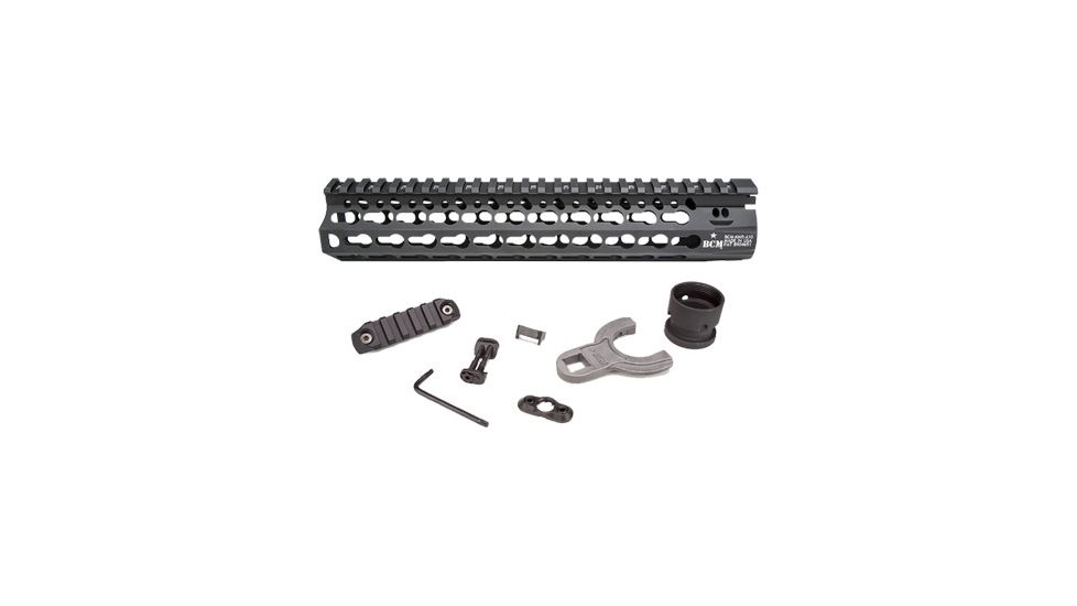 Bravo Company 10in Alpha Keymod Rail for AR Rifles, Aluminum Alloy, Black Finish, KMRA10556BK