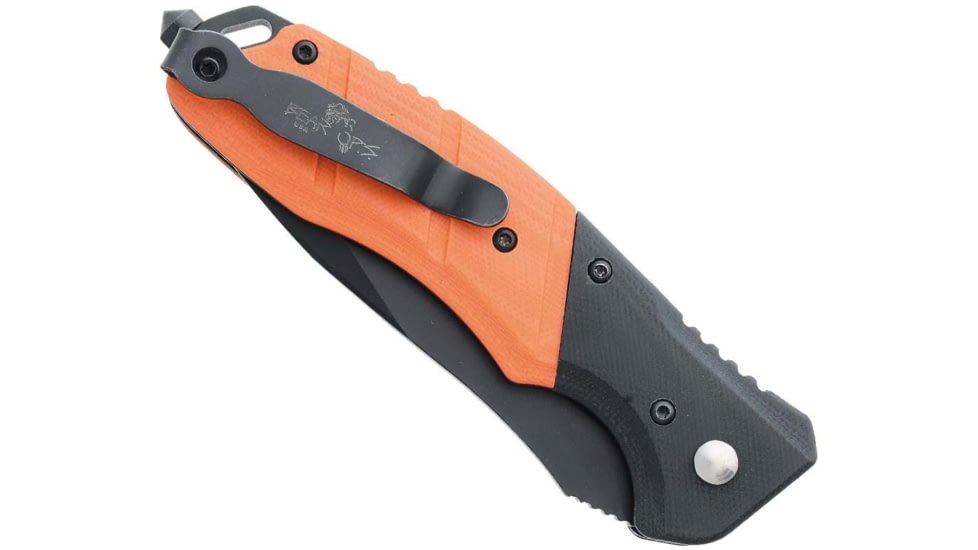 Bear OPS Auto Bold Action 5 Folding knife, 3.25in, Sandvik 14C28N Stainless Steel, G10 Survival Orange/Black, AC-510-B4-OR