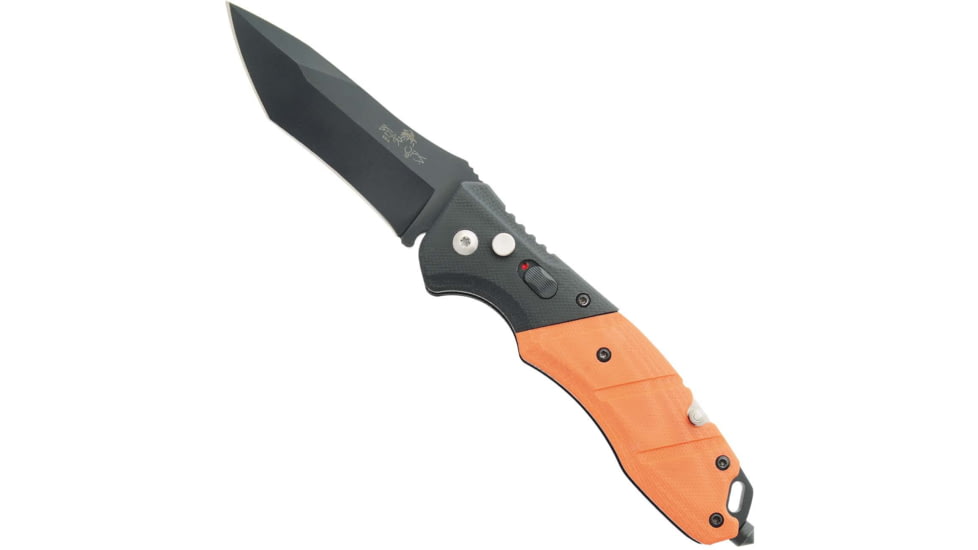 Bear OPS Auto Bold Action 5 Folding knife, 3.25in, Sandvik 14C28N Stainless Steel, G10 Survival Orange/Black, AC-510-B4-OR