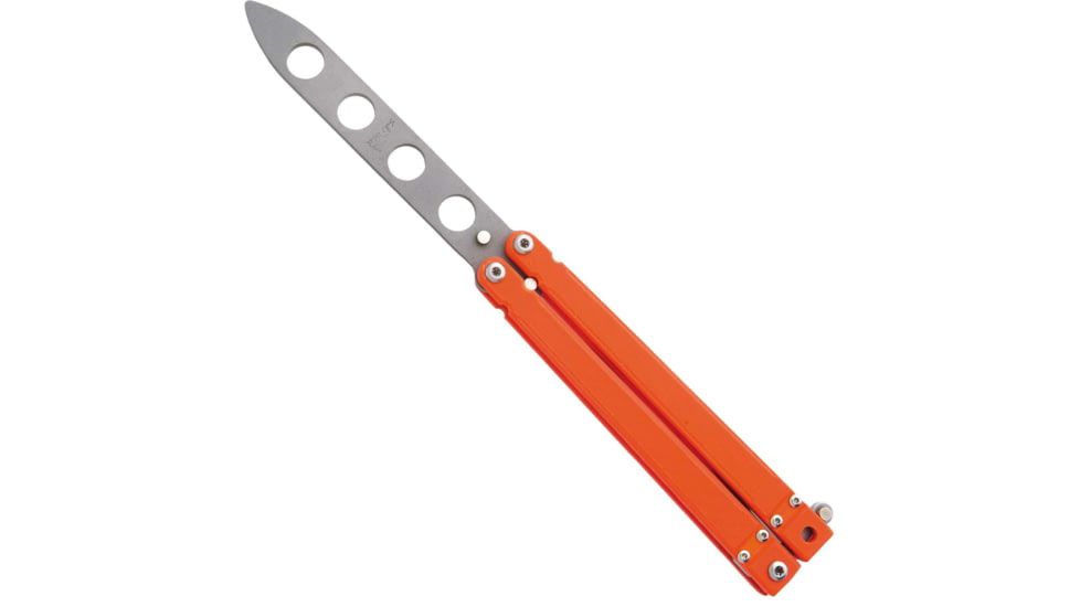 Bear OPS Bear Song 2 Training Knife, 440 Stainless Steel, Trainer, Blaze Orange Textured G10 Handle, B-201-OR4-P