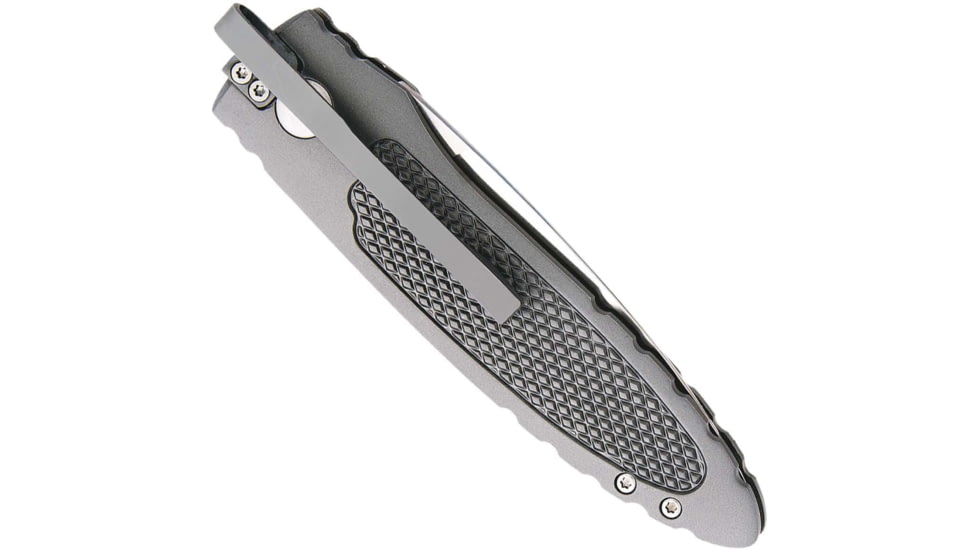 Bear OPS Incognito Auto Folding Knife, 2.5in, Sandvik 14C28N, Stainless Steel Handle, AC-800-S