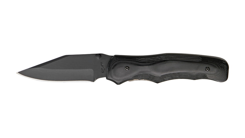 Bear Ops Rancor Fold Knife, SS modified clip Point Blade, Black Zytel Handle BC32010