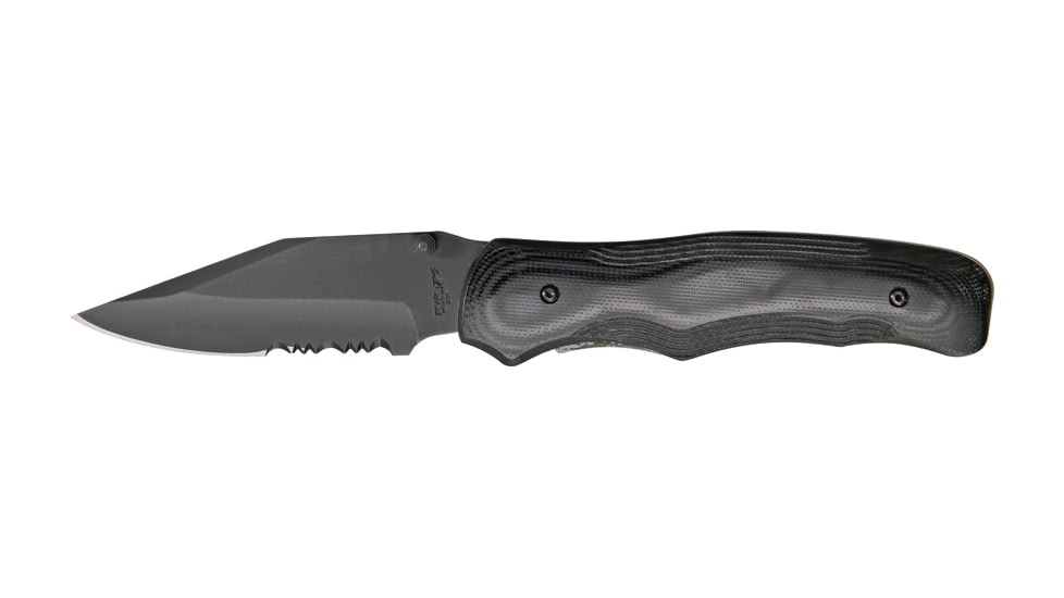 Bear Ops Rancor Fold Knife, SS modified clip Point Blade, Black Zytel Handle BC32011