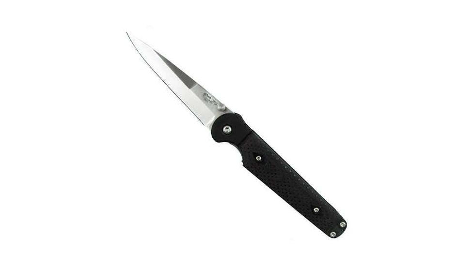 Bear Ops Stiletto Folding Knife,3.125in,Stiletto Blade,Black G-10 Onlay Handle BC32014