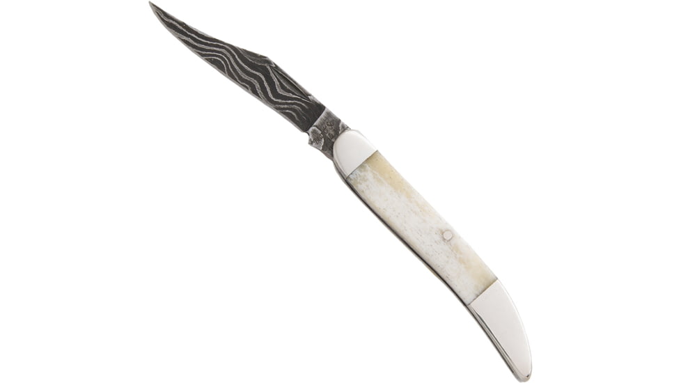 Bear &amp; Son Cutlery 3 White Smooth Bone Damascus Little Toothpick - WSB193D 1/2