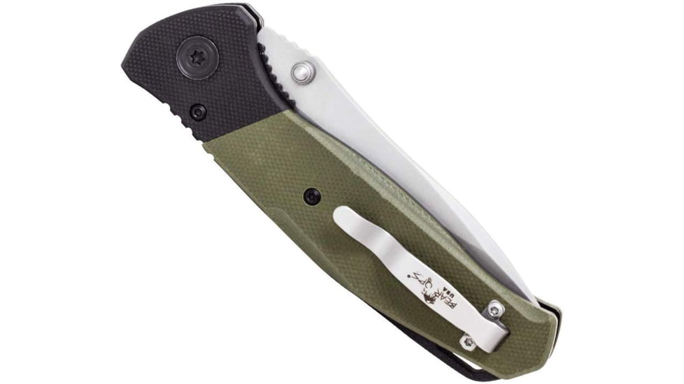 Bear & Son Cutlery 4 1/4 Bear Swipe Iv Black And Green G10 With Bead Finish Blade - A-400-B4-P