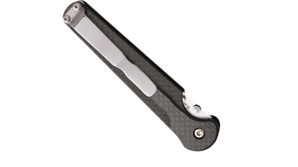Bear &amp; Son Cutlery 4 3/8 Stiletto Carbon Fiber Handle With Satin Finish Blade With Pocket Clip - MC-300-CF-S