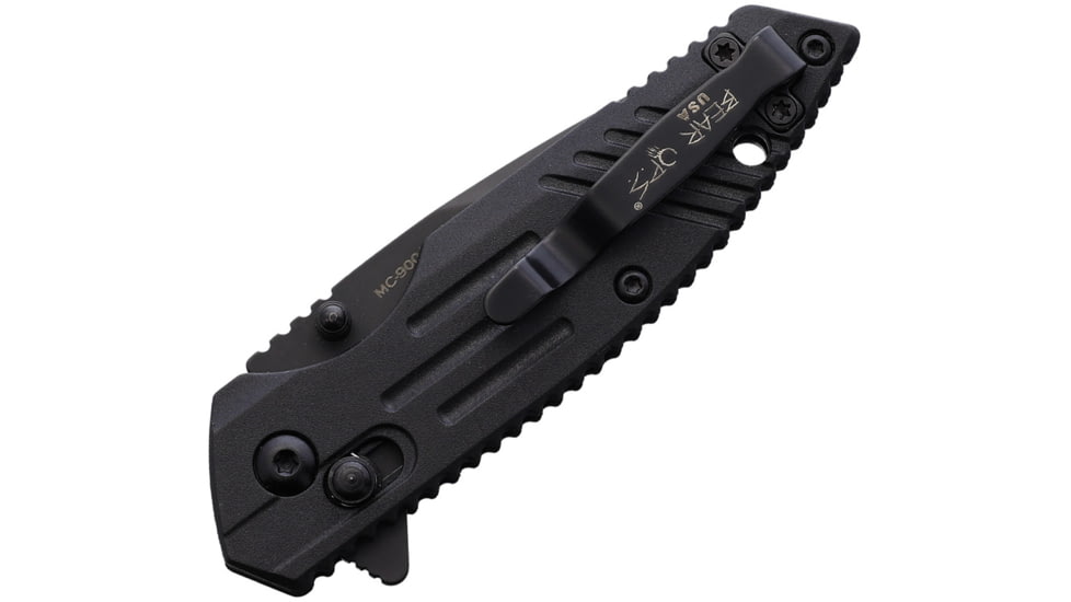 Bear &amp; Son Cutlery Black Zytel Folding Knife, 3.5in Closed, 2.5in Black Finish Stainless Steel Blade, Black Zytel Handle, MC-900-B7-B