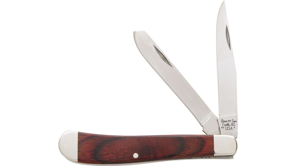 Bear &amp; Son Cutlery Slimline Trapper Rosewood Folding Knife,Satin,Rosewood Handle BC2248R