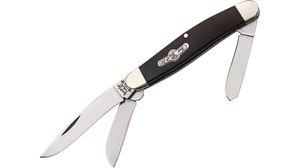 Bear &amp; Son Kodiak Stockman, spey and sheepsfoot Blade, desert iron Wood Handle BCK218E