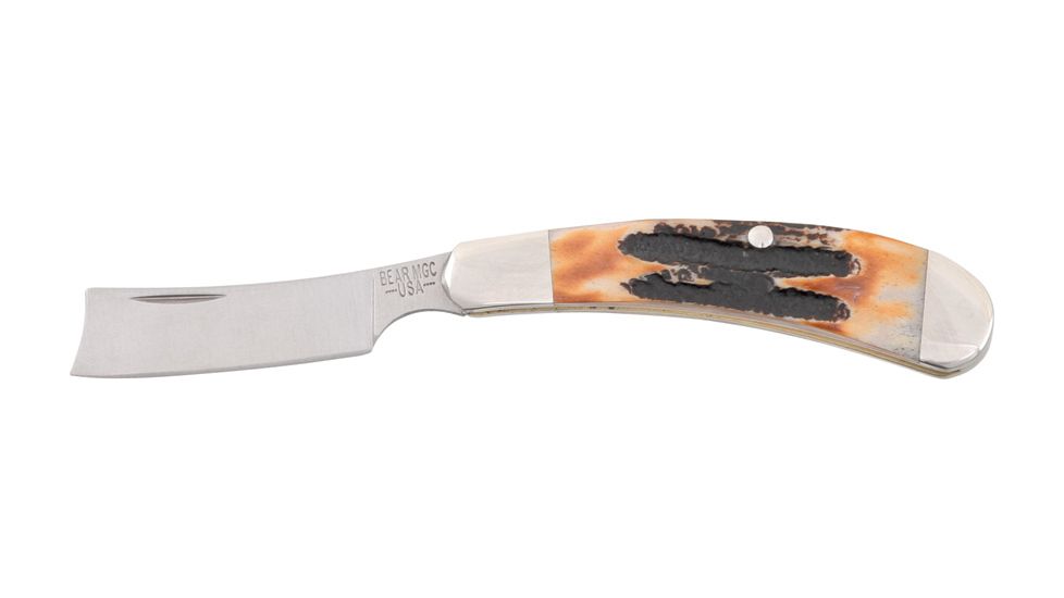 Bear &amp; Son Razor Stag Bone Fold Knife BC598