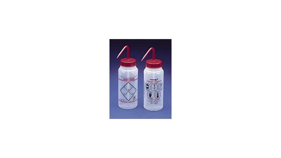Bel-Art Safety Wash Bottles, Low-Density Polyethylene, Wide Mouth 116462622 500 Ml (17 oz.) Capacity