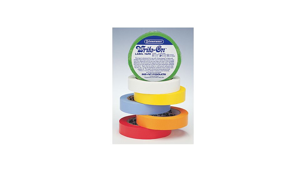 Bel-Art Write-On Label Tape, SCIENCEWARE F134623075 Tape Rolls With 2.5 Cm (1) Dia. Core