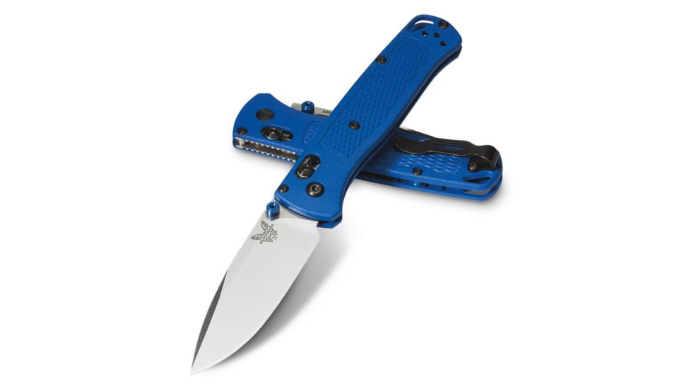 Benchmade 535 Bugout Knife, Plain, Blue/Silver, 535