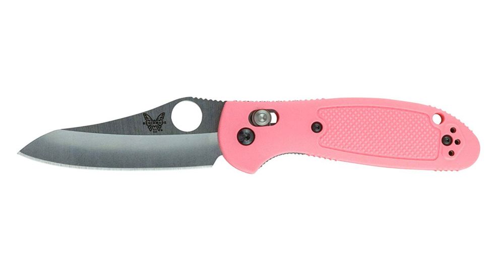 Benchmade 555HG Mini Griptilian Knife by Pardue Design w/ Plain Edge Blade &amp; Pink Handle 555HG-PNK