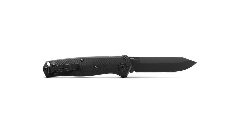 Benchmade Autocrat Automatic Folding Knife, 3.3in, Coated, Reverse Tanto, G10 Black Handle, 8551BK