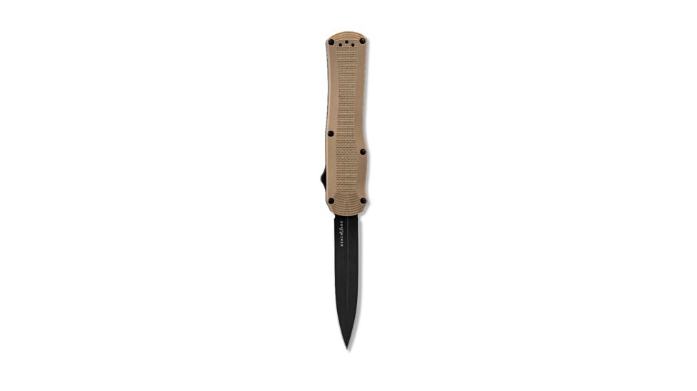 Benchmade Autocrat Automatic Folding Knife, 3.71in, Double Edge Blade, Coyote Brown Handle, 3400BK-2