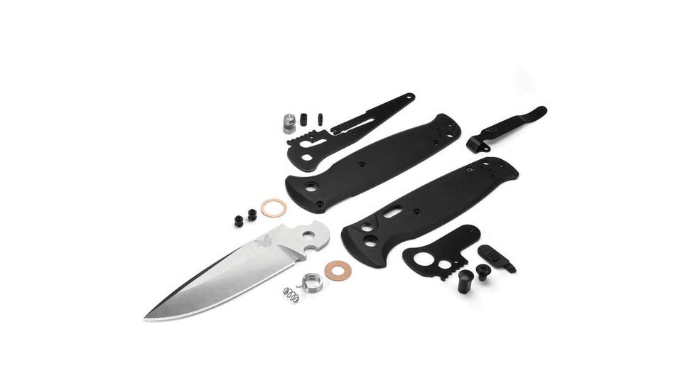Benchmade CLA Auto Automatic Folding Knife, 3.4in, Drop-Point Blade, Black Handle, Satin Blade, 4300