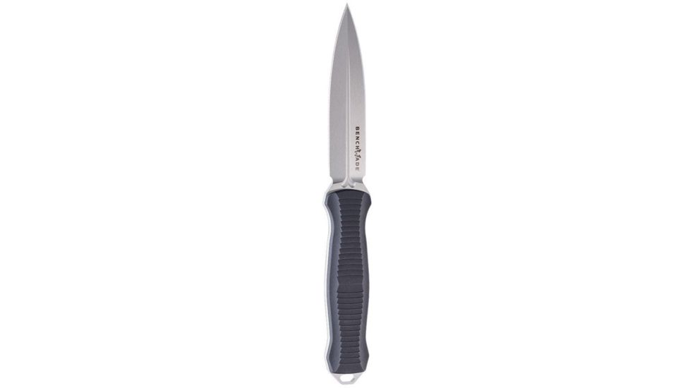 Benchmade Infidel Fixed Blade Knife, Plain Edge Satin Spear Point Blade, 4.52in, Black Anodized Billet Aluminum Handle, 133
