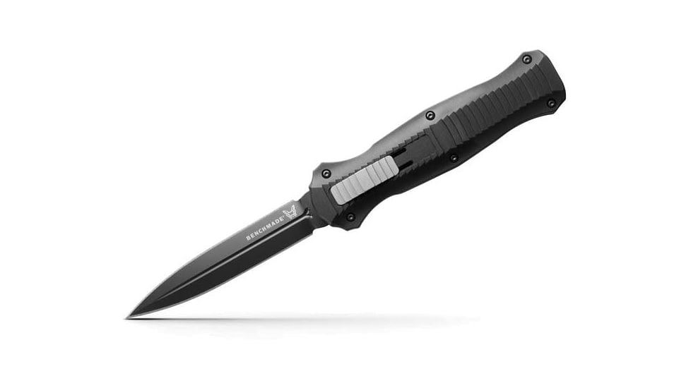 Benchmade Infidel Automatic Folding Knife, 3.91in, CPM-D2 Steel, Double-Edged Dagger, Black, 3300BK
