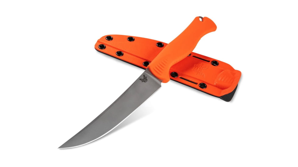Benchmade Meatcrafter MLD Fixed Blade Kitchen Knife, 6.08in CPM-154 Trailing Point Blade, Santoprene Handle, 15500