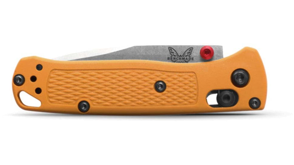 Benchmade Mini Bugout Axs Knives Folding Knife, 2.82 in, Stainless Steel, Daybreak Graviory Handle 533-08