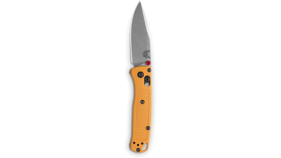 Benchmade Mini Bugout Axs Knives Folding Knife, 2.82 in, Stainless Steel, Daybreak Graviory Handle 533-08