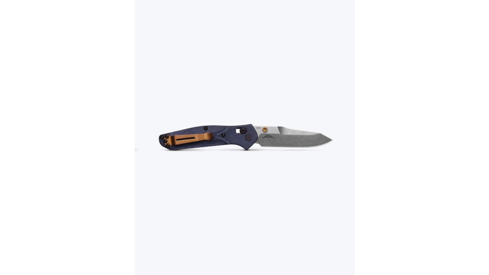 Benchmade Mini Osborne Folding Knife, 2.92in, M390 Stainless Steel, Reverse Tanto, Micarta, Blue Denim, 945-04