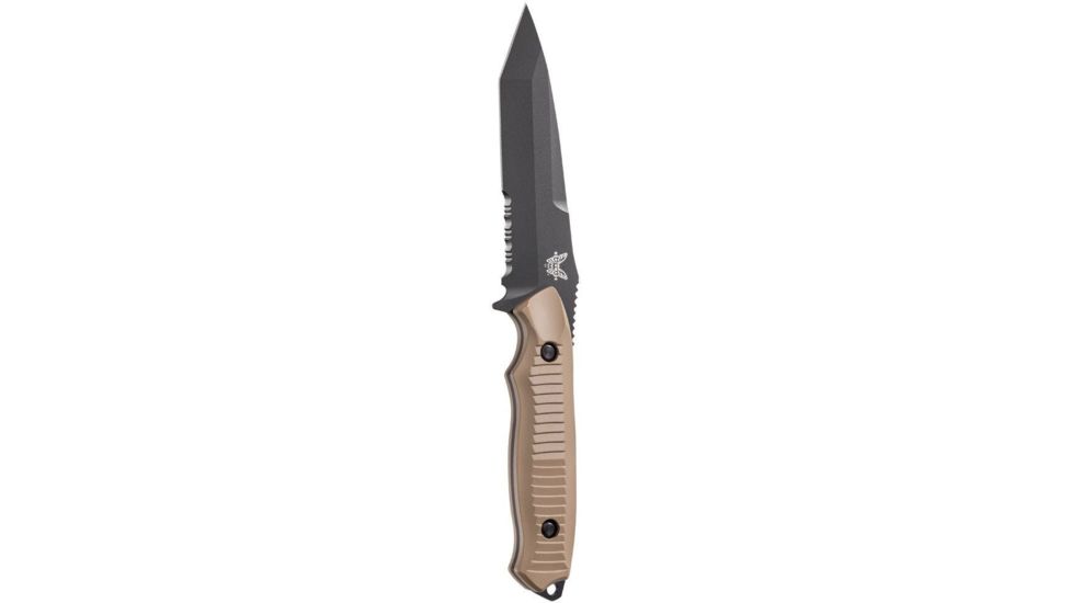 Benchmade Nimravus Fixed Tanto Knife, Combo Edge, BK1 Blade, Coyote Handle 141SBKSN