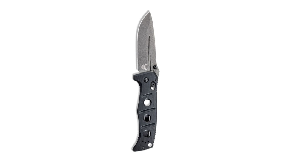 Benchmade Sibert Adamas Axis Stud Folding Knife, 3.82in CPM-CruWear Steel Drop Point Grey Coated Blade, Contoured G-10 Handle, 275GY-1