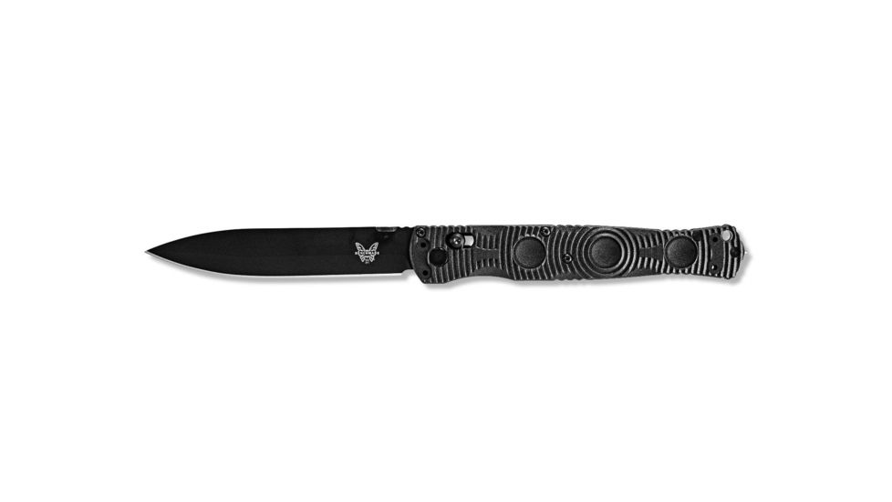 Benchmade SOCP Folder Folding Knife, 4.47in, Spear Point, Black molded CF-Elite handle, 391BK