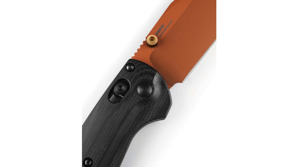 Benchmade Taggedout Folding Knife, 3.5in, CPM S45VN Cerakote Copper Suede, Clip Point Blade, G10, Black Handle, 15536CR-2501