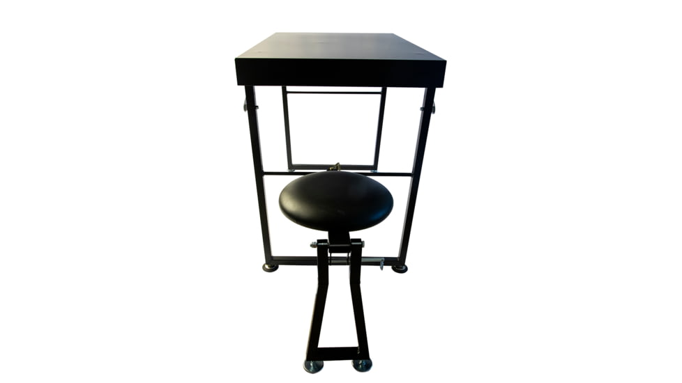 BenchMaster Shooting Table With Seat, Steel Consruction, Black, BMST2