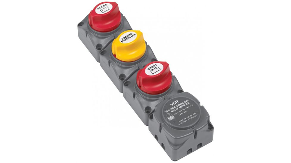BEP Marine Vertical Battery Switch Cluster w/DVSR - 1 Engine/2 Batteries 58657