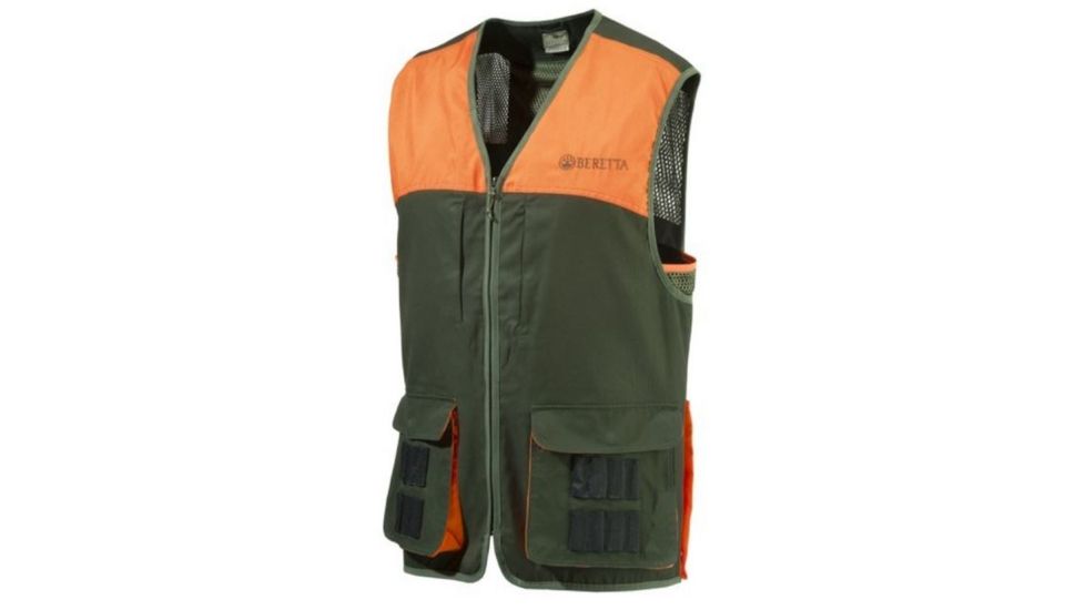 Beretta Mens Cartridge Vest,Green/Orange,L GU411T0383077WL