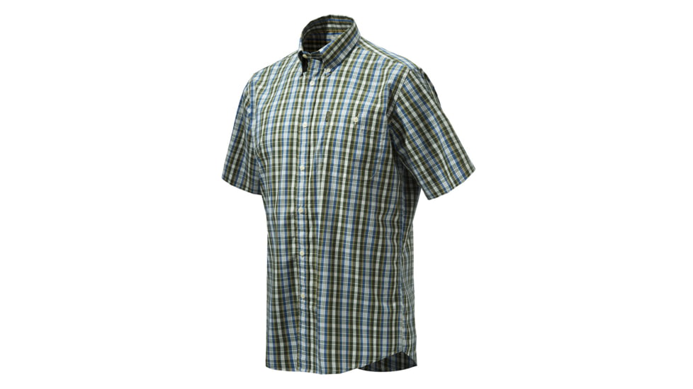Beretta Mens Drip Dry Short Sleeve Shirt, White Check, 3XL LU520T1533013UXXXL