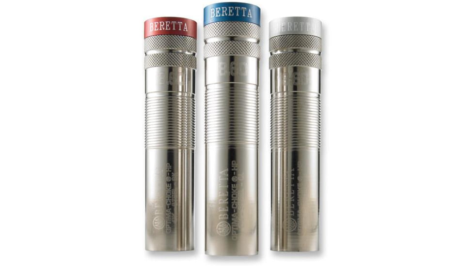 Beretta Optimachoke HP +3/4 Extended 12 Gauge Choke Tube, Silver w Color Band, Improved Modified, C62140