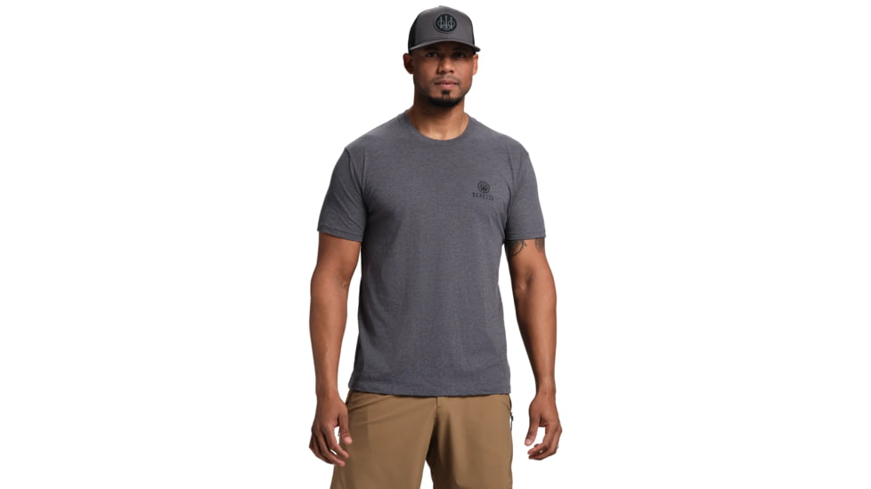 Beretta Rail T-Shirt - Men's, Short Sleeve, Heather Grey, 2XL, TS223T1890090UXXL